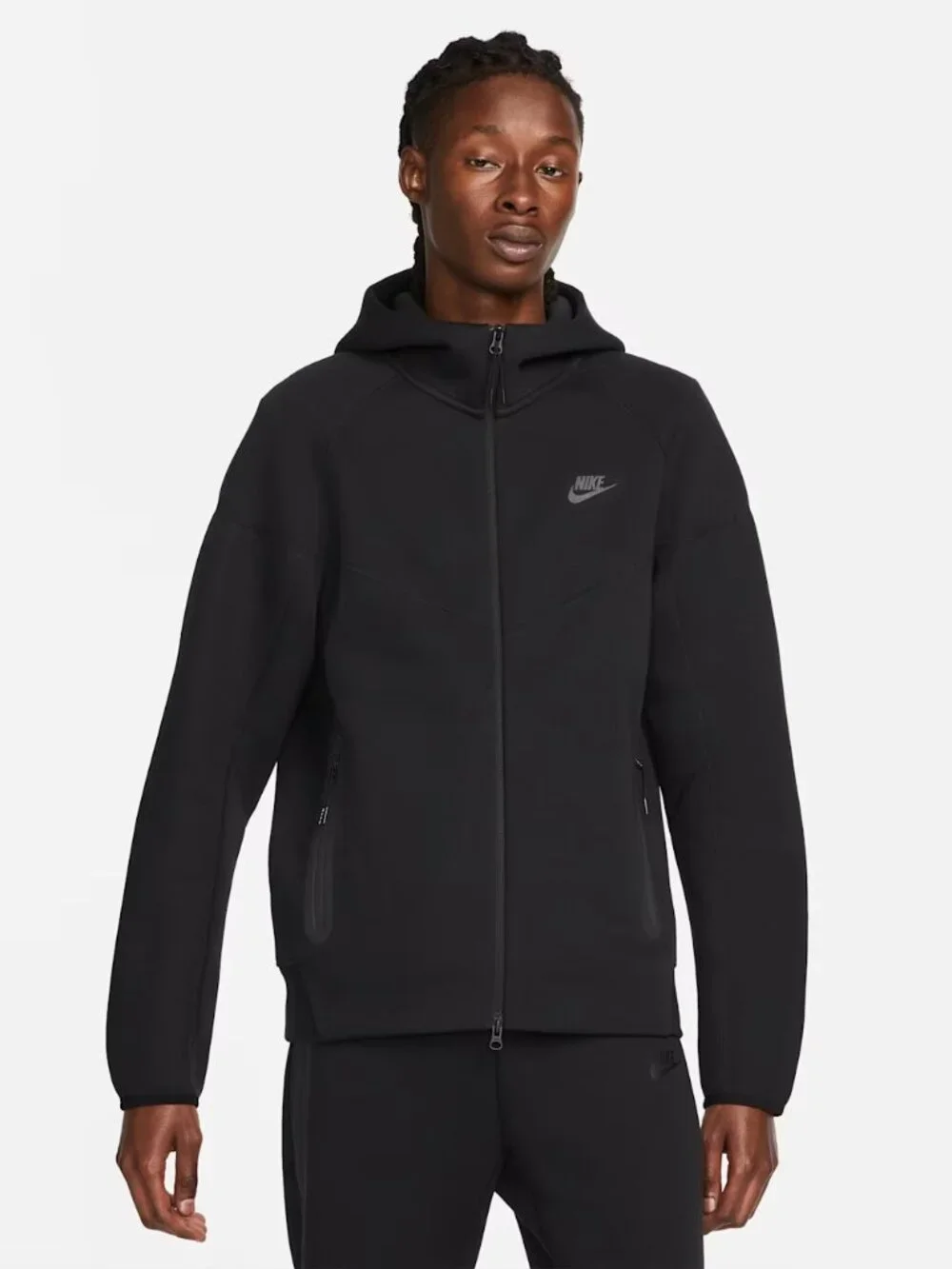 Nike Tech Fleece Windrunner Full-Zip Hoodie Triple Black FB7921-010 Men's Small
